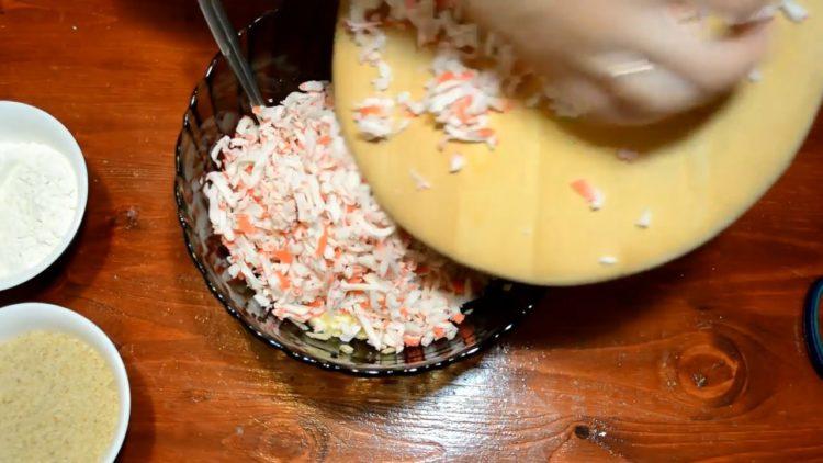 For cooking, cut crab sticks