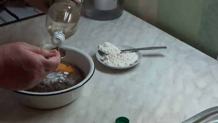 Prepare the ingredients for cooking.