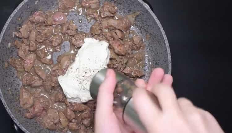 Add sour cream for cooking