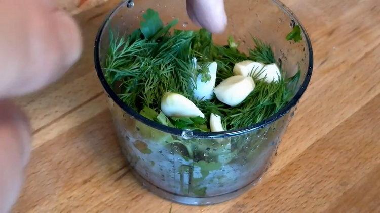 For cooking, cut greens