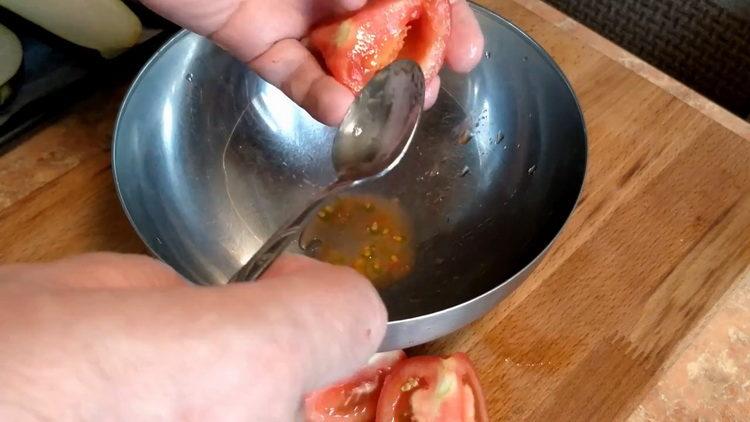 Prepare the ingredients for cooking.