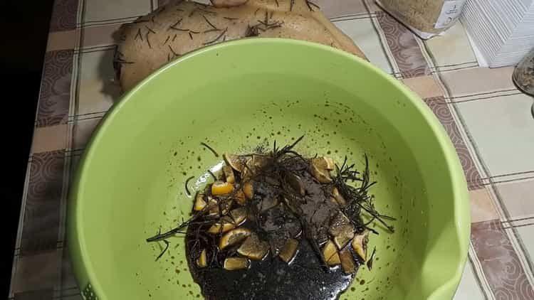 Prepare the ingredients for cooking.