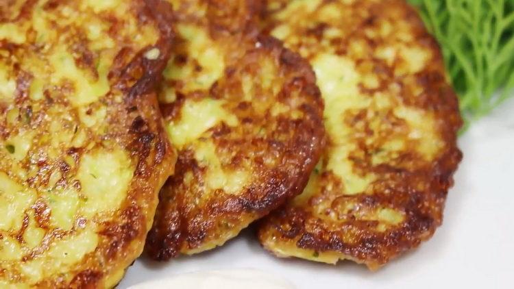 cheese squash pancakes ready