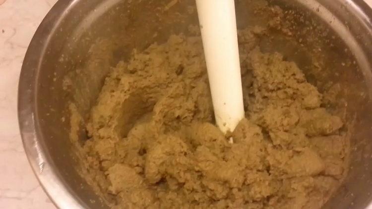 Grind the ingredients to cook