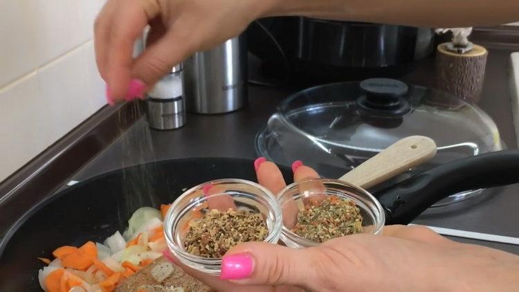 Prepare the spices for cooking.