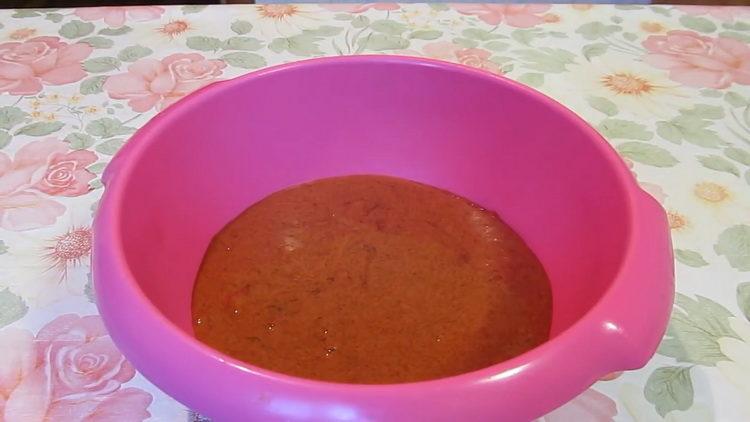 Prepare the ingredients for cooking.