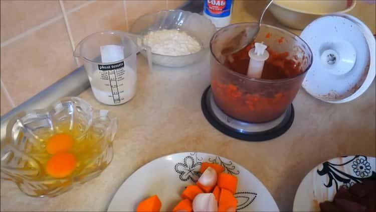 Mix the ingredients to cook.