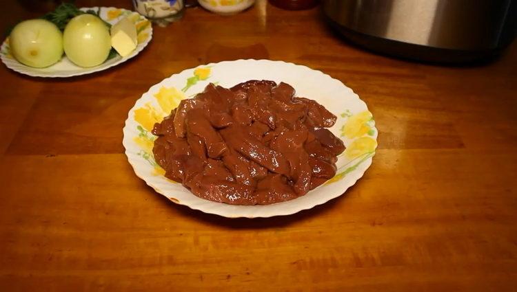 Prepare the ingredients for cooking.