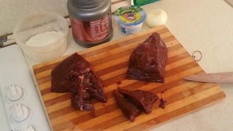 Prepare the ingredients for cooking.