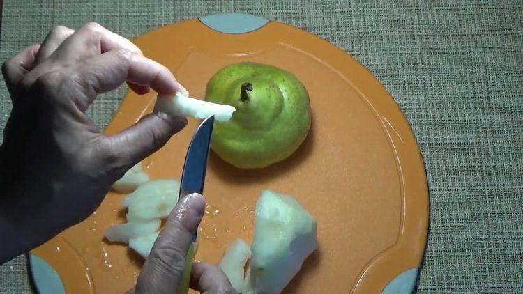 chop pears