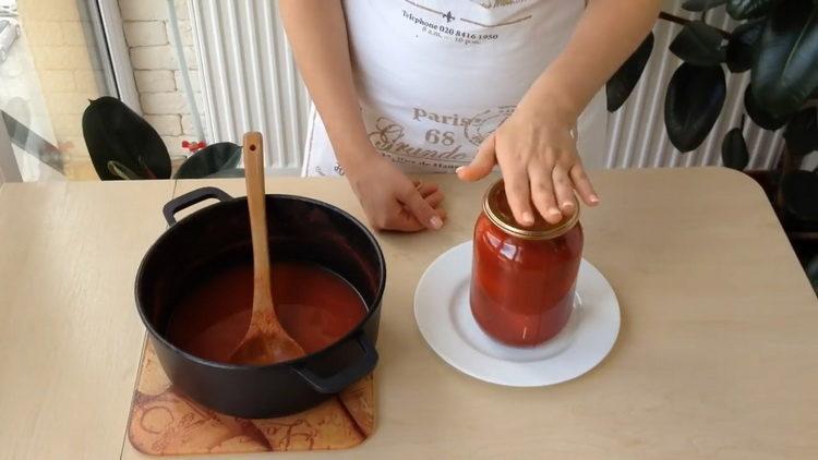 Tomatoes in their own juice for the winter