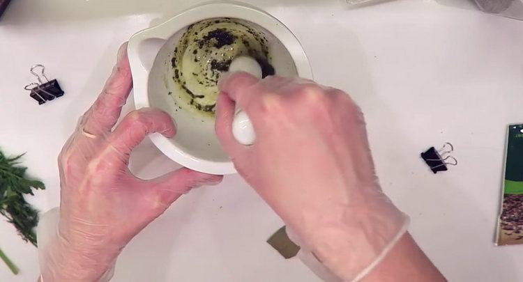 Seasoning for pilaf according to a step by step recipe with photo