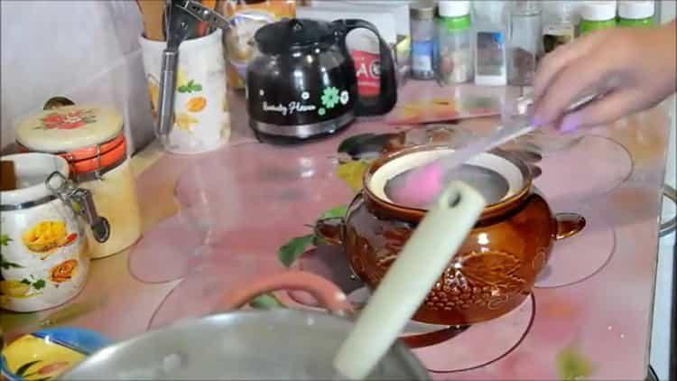 Prepare the dishes for cooking