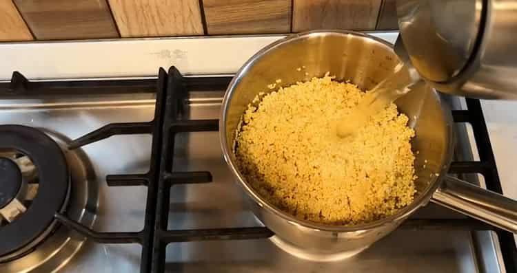 Prepare the ingredients for cooking.