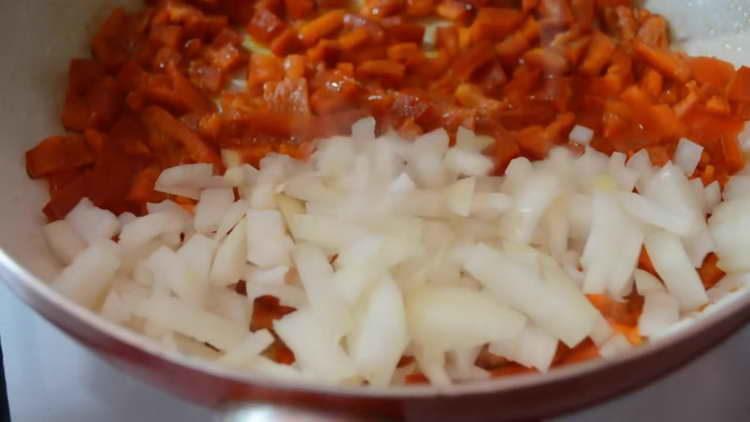 chop the onion finely