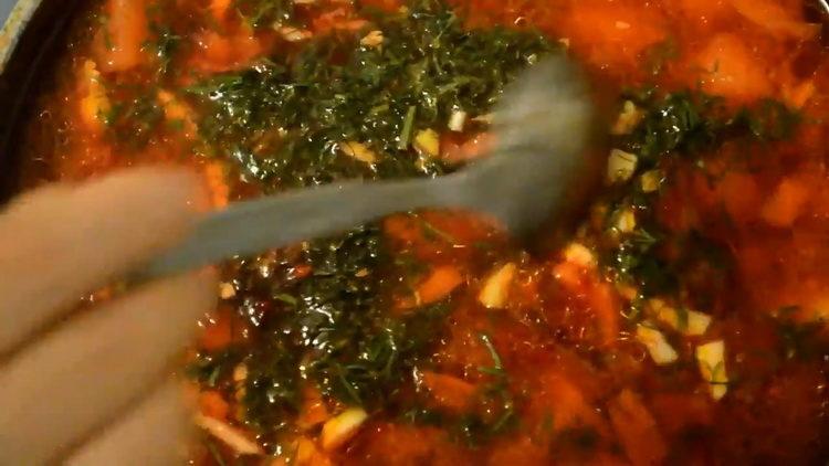 For cooking, cut greens