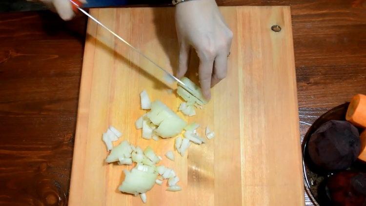 Prepare the ingredients for cooking.