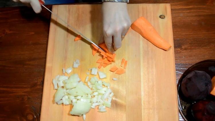 For cooking, chop carrots