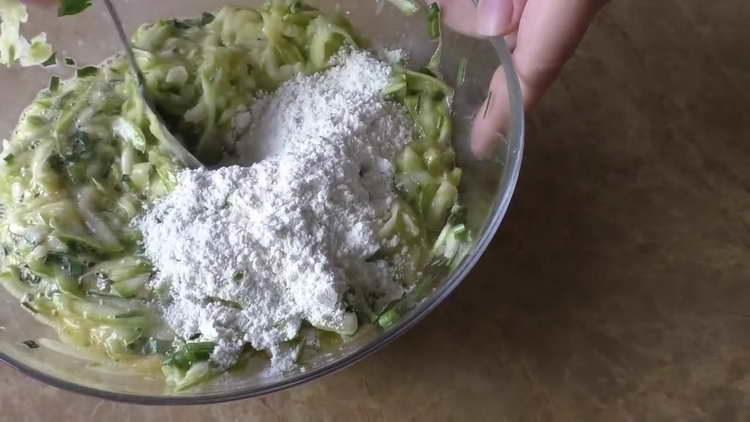 add flour to the dough