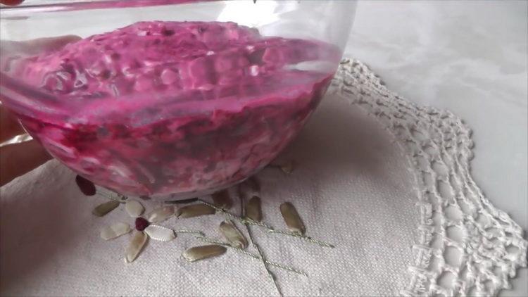 cooked beetroot salad ready