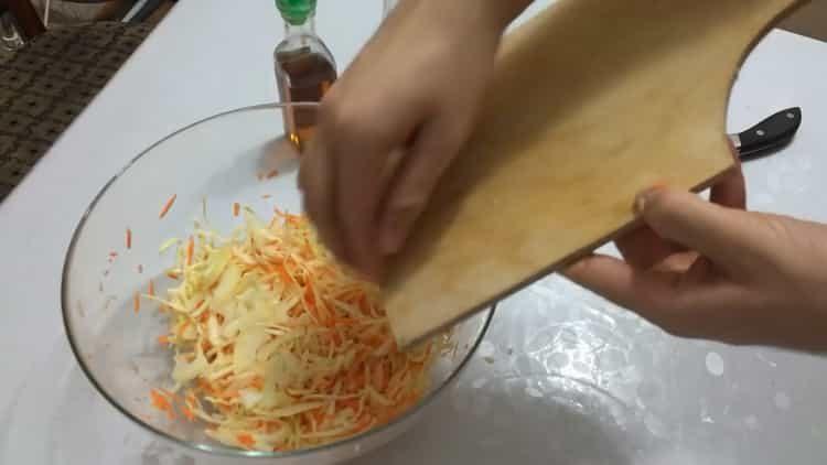 Prepare the ingredients for cooking.