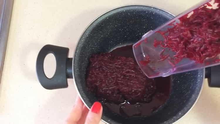 To cook, grate beets