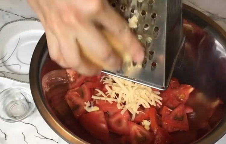 Grate cheese to cook