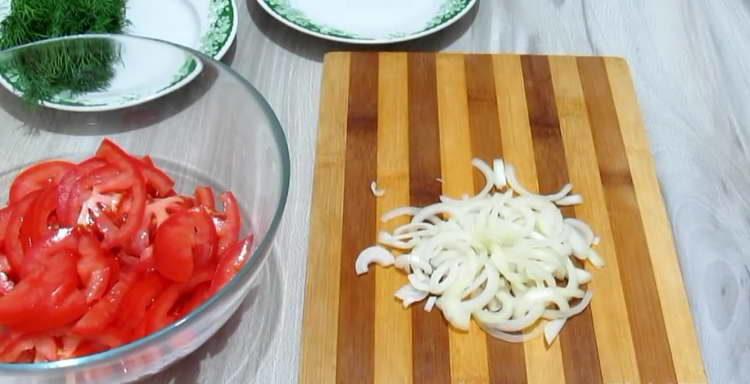 chop the onion finely