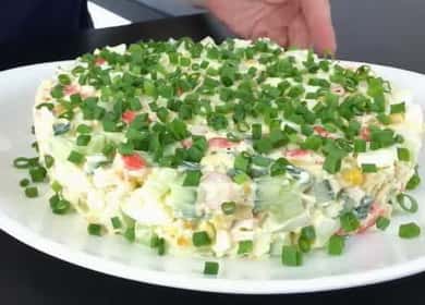 How to learn how to cook a delicious salad with crab sticks 🦀