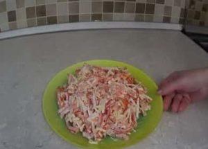 Cornless Crab Stick Salad: Step-by-Step Recipe with Photo