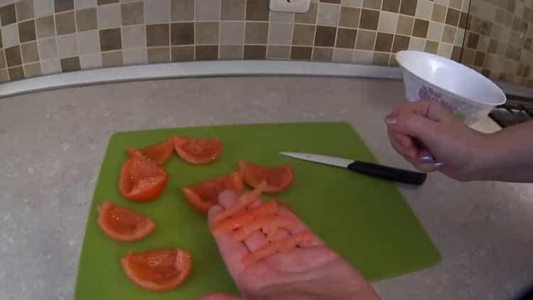 Prepare the ingredients for cooking.