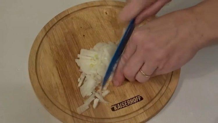 Cooking Salad with Crab Sticks and Cheese