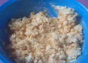 Salad with crab chips in a step by step recipe with photo