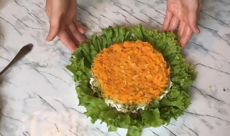 Lay out the ingredients to prepare the food.