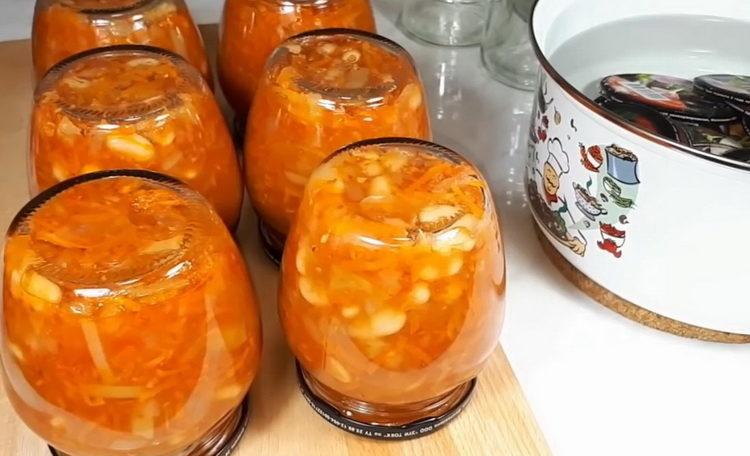 Salad with beans for the winter step by step recipe with photo