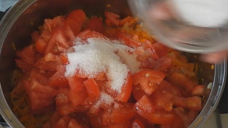 fry tomatoes and sugar