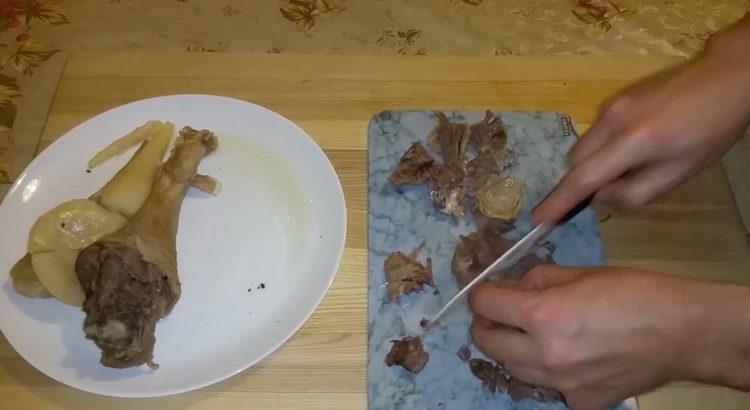 For cooking, chop meat