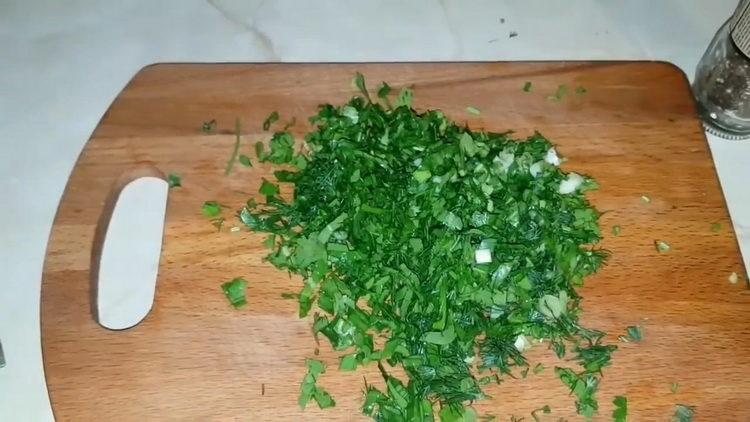 For cooking, cut greens