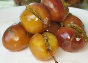 unusual plum with garlic