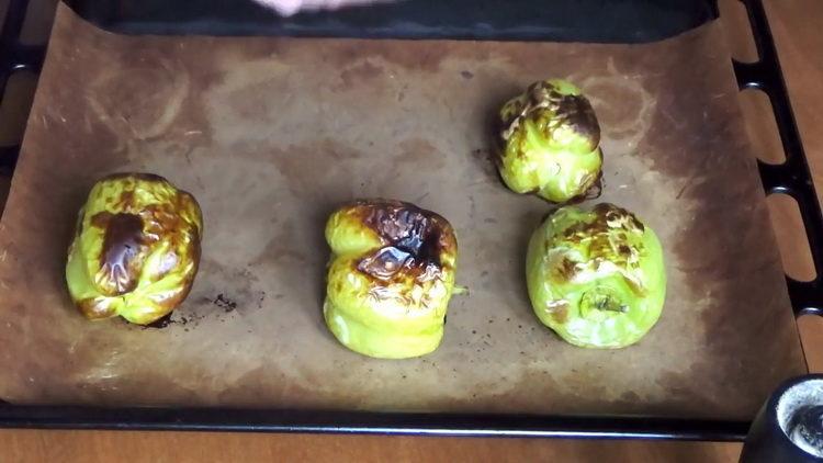 Prepare peppers for cooking