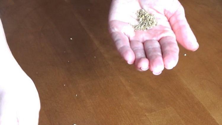 Prepare the ingredients for cooking.