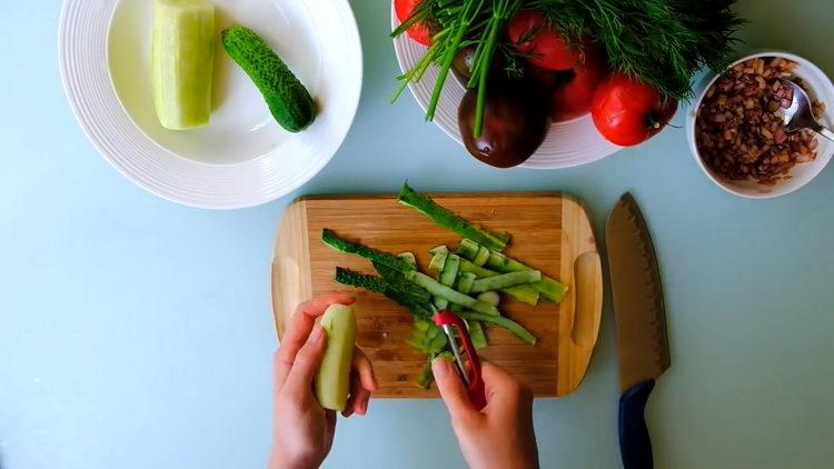 peel the cucumber