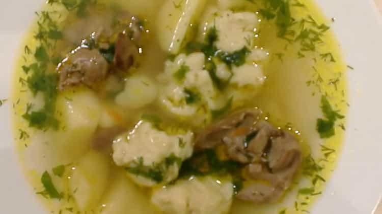 chicken liver soup is ready