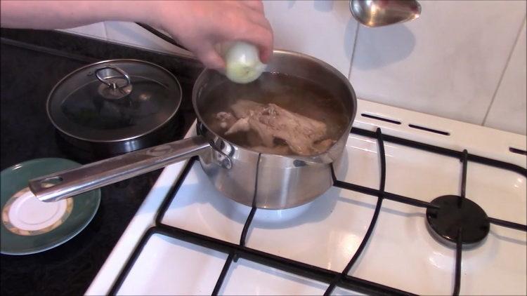 Prepare the ingredients for cooking.