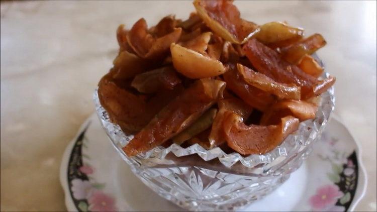 dry apple jam is ready