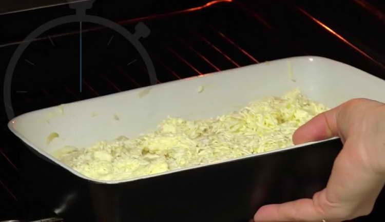 send the pie to the oven