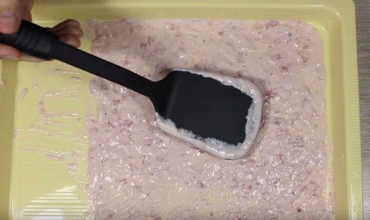 We send the mass to the freezer.