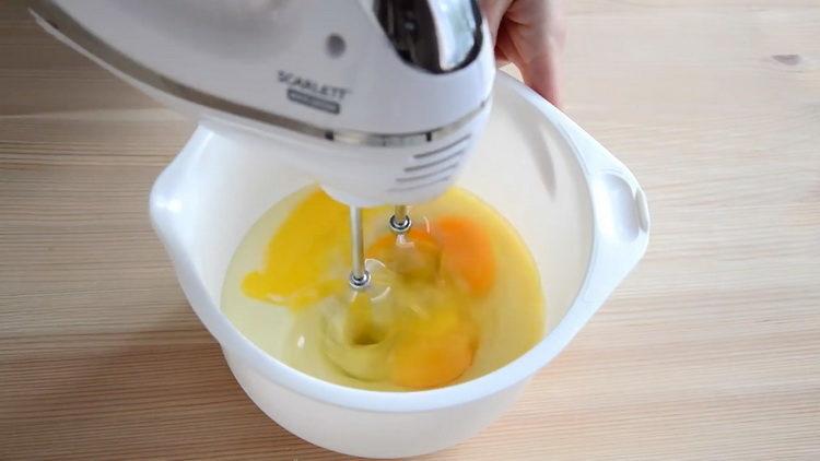 Prepare the ingredients for the cake.