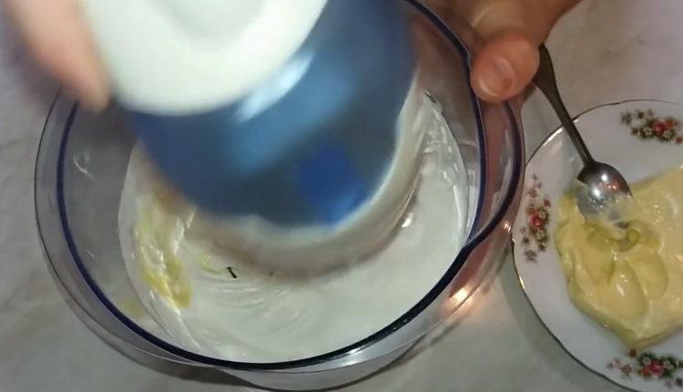 Prepare the ingredients for the cake.