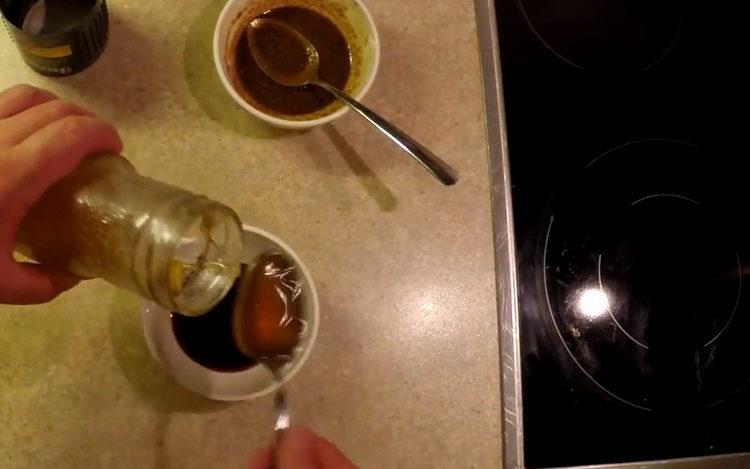 Prepare the ingredients for cooking.